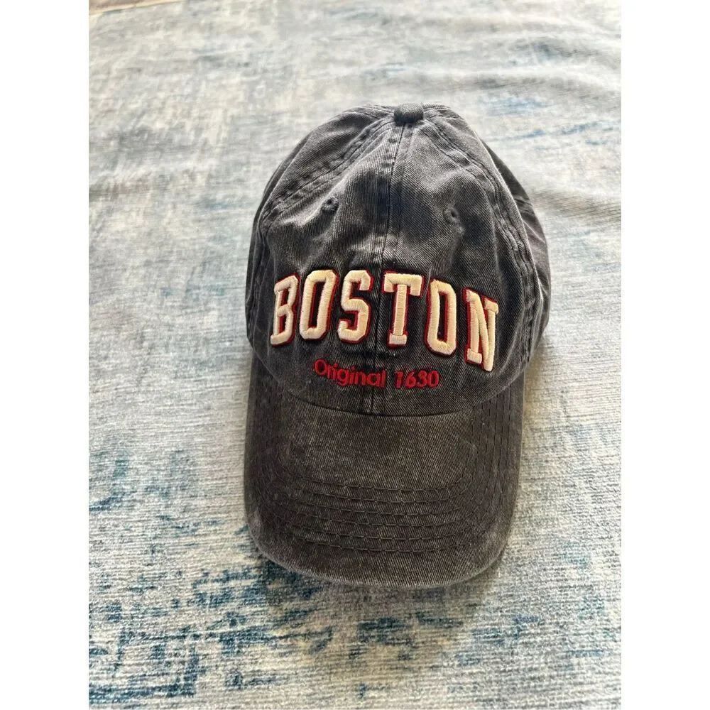 Robin Ruth Distressed Faded Gray Bostyon Original 1630 Adjustable Baseball Hat
